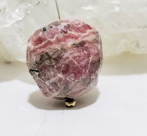 Shop Rhodochrosite Chip & Nugget Beads! Rhodochrosite Faceted Freeform Nugget Bead 22.2mm X 22mm X 12.6mm 12.4 Grams Rich Gorgeous Color Pink Gemstone Pendant, Rhodochrosite Nugget | Natural genuine chip Rhodochrosite beads for beading and jewelry making.  #jewelry #beads #beadedjewelry #diyjewelry #jewelrymaking #beadstore #beading #affiliate #ad