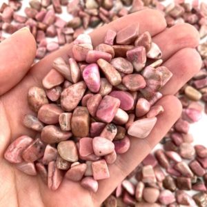 Shop Tumbled Rhodonite Crystals & Pocket Stones! 20g of Pink Rhodonite, mini tumbled stones, tumbled crystal, tumbled rhodonite, polished rhodonite | Natural genuine stones & crystals in various shapes & sizes. Buy raw cut, tumbled, or polished gemstones for making jewelry or crystal healing energy vibration raising reiki stones. #crystals #gemstones #crystalhealing #crystalsandgemstones #energyhealing #affiliate #ad