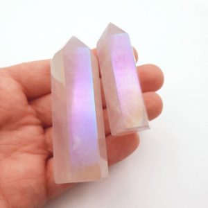 Shop Angel Aura Quartz Stones & Crystals! Rose Quartz Angel Aura Tower, Rose Aura Quartz, Rose Quartz Crystal Points, Natural Crystal Wand, Healing Crystals | Natural genuine stones & crystals in various shapes & sizes. Buy raw cut, tumbled, or polished gemstones for making jewelry or crystal healing energy vibration raising reiki stones. #crystals #gemstones #crystalhealing #crystalsandgemstones #energyhealing #affiliate #ad