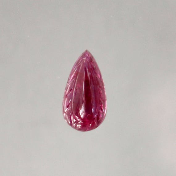 Ruby Carving Deep Red-4.60 Cts. Natural Ruby Hand Made Carving-deep Red Ruby Carving Gemston-pear Shape Ruby Carving-july Birthstone
