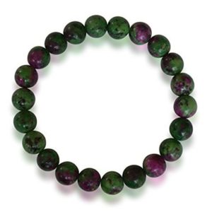 Shop Ruby Zoisite Bracelets! Rubin Zoisit Armband, natürlich, rund, 8mm, 19 cm lang, dehnbar | Natural genuine Ruby Zoisite bracelets. Buy crystal jewelry, handmade handcrafted artisan jewelry for women.  Unique handmade gift ideas. #jewelry #beadedbracelets #beadedjewelry #gift #shopping #handmadejewelry #fashion #style #product #bracelets #affiliate #ad