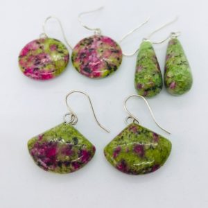 Shop Ruby Zoisite Earrings! Ruby zoisite earrings | Natural genuine Ruby Zoisite earrings. Buy crystal jewelry, handmade handcrafted artisan jewelry for women.  Unique handmade gift ideas. #jewelry #beadedearrings #beadedjewelry #gift #shopping #handmadejewelry #fashion #style #product #earrings #affiliate #ad