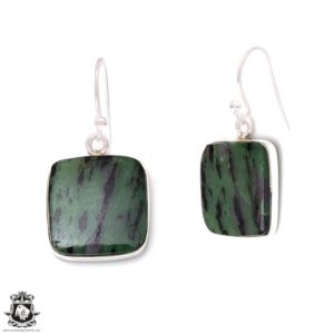 Shop Ruby Zoisite Earrings! Ruby Zoisite 925 SOLID Sterling Silver Hook Dangle Earrings E302 Minimalist Earrings • Dangle & Drop Earrings • Dangle Earrings | Natural genuine Ruby Zoisite earrings. Buy crystal jewelry, handmade handcrafted artisan jewelry for women.  Unique handmade gift ideas. #jewelry #beadedearrings #beadedjewelry #gift #shopping #handmadejewelry #fashion #style #product #earrings #affiliate #ad