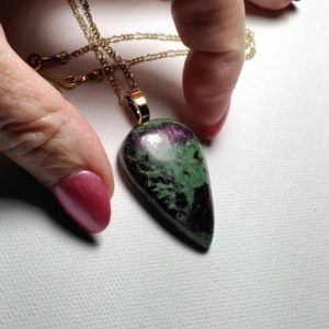 Shop Ruby Zoisite Necklaces! RUBY ZOISITE NECKLACE | Natural genuine Ruby Zoisite necklaces. Buy crystal jewelry, handmade handcrafted artisan jewelry for women.  Unique handmade gift ideas. #jewelry #beadednecklaces #beadedjewelry #gift #shopping #handmadejewelry #fashion #style #product #necklaces #affiliate #ad