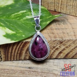 Shop Ruby Zoisite Pendants! Ruby Zoisite Pendant, Ruby Zoisite Healing Crystal Pendant, 925 Sterling Silver Pendant, Ruby Zoisite Necklace, Sale | Natural genuine Ruby Zoisite pendants. Buy crystal jewelry, handmade handcrafted artisan jewelry for women.  Unique handmade gift ideas. #jewelry #beadedpendants #beadedjewelry #gift #shopping #handmadejewelry #fashion #style #product #pendants #affiliate #ad