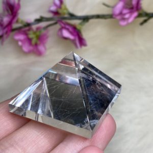 Rutilated Quartz Pyramid (2) | Natural genuine stones & crystals in various shapes & sizes. Buy raw cut, tumbled, or polished gemstones for making jewelry or crystal healing energy vibration raising reiki stones. #crystals #gemstones #crystalhealing #crystalsandgemstones #energyhealing #affiliate #ad