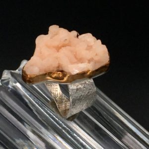 Rose Kalzit Ring in Silber,  17,3 DE, 54 EU, Handarbeit | Natural genuine Pink Calcite rings, simple unique handcrafted gemstone rings. #rings #jewelry #shopping #gift #handmade #fashion #style #affiliate #ad