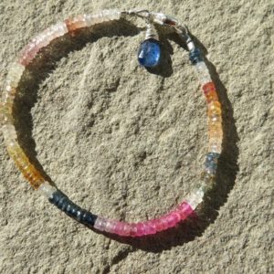 Shop Sapphire Bracelets! Sapphire Stacking Bracelet, Multi Color Sapphire Bracelet, Sapphire Jewelry | Natural genuine Sapphire bracelets. Buy crystal jewelry, handmade handcrafted artisan jewelry for women.  Unique handmade gift ideas. #jewelry #beadedbracelets #beadedjewelry #gift #shopping #handmadejewelry #fashion #style #product #bracelets #affiliate #ad
