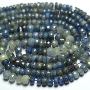Shop Sapphire Faceted Beads! 14 Inch Strand Natural Sapphire Rondelle Beads 3.5mm to 5.5mm Faceted Gemstone Rondelle Beads Blue Sapphire Beads Roundelle Jewellery No3701 | Natural genuine faceted Sapphire beads for beading and jewelry making.  #jewelry #beads #beadedjewelry #diyjewelry #jewelrymaking #beadstore #beading #affiliate #ad