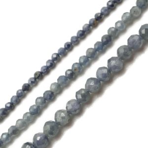Shop Sapphire Beads! Natural Sapphire Faceted Round Beads 2mm 2.5mm 3mm 4mm 15.5" Strand | Natural genuine beads Sapphire beads for beading and jewelry making.  #jewelry #beads #beadedjewelry #diyjewelry #jewelrymaking #beadstore #beading #affiliate #ad