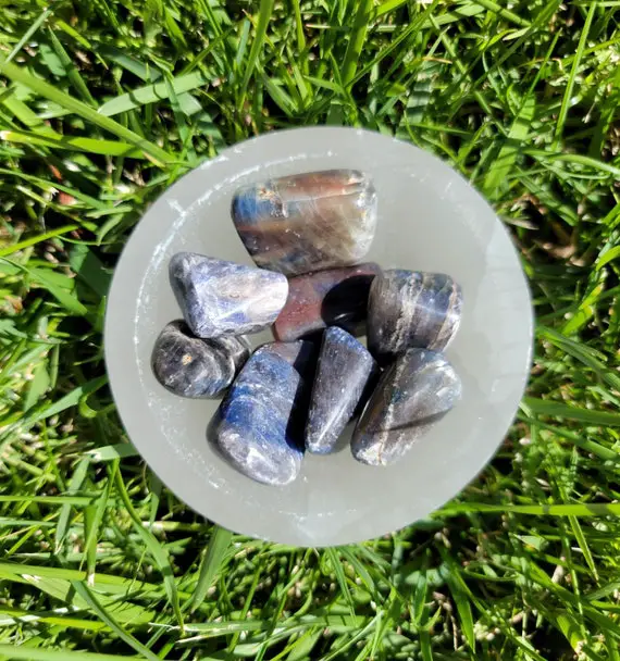 Sapphire Tumbled Stone, Blue Sapphire Tumbled Stone, Healing Crystal, Smooth Sapphire, Natural Sapphire, Iolite