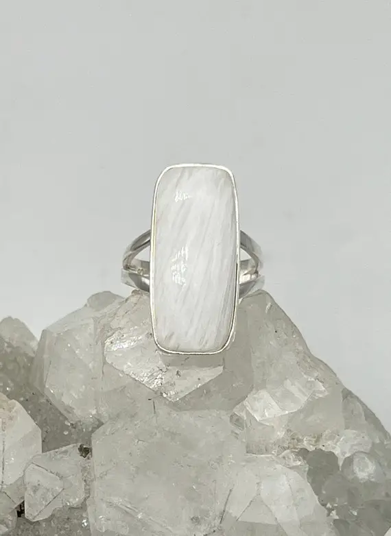 Unique Scolecite Ring, Size 5 1/2