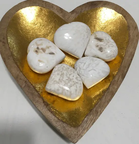 Scolecite Heart,  Healing Stone, Promotes Inner Peace, Heart Chakra, Chakra Stone, Spiritual Stone. Healing Crystals And Stones