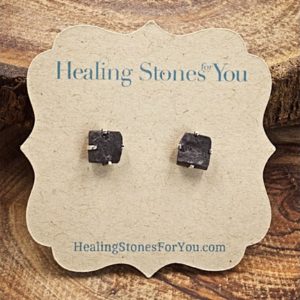 Shungite and Sterling Silver Crystal Stud Earrings | Raw Gemstone Earrings | Rough Crystal Studs | Pick your favorite pair | Natural genuine Gemstone earrings. Buy crystal jewelry, handmade handcrafted artisan jewelry for women.  Unique handmade gift ideas. #jewelry #beadedearrings #beadedjewelry #gift #shopping #handmadejewelry #fashion #style #product #earrings #affiliate #ad