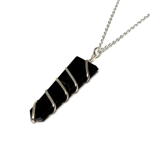 Shungite Point Pendant Necklace