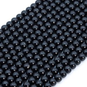 Genuine Natural Shungite Loose Beads Russia Grade AAA High Carbon Anti Radiation Round Shape 4mm | Natural genuine round Shungite beads for beading and jewelry making.  #jewelry #beads #beadedjewelry #diyjewelry #jewelrymaking #beadstore #beading #affiliate #ad