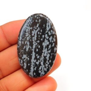 Shop Snowflake Obsidian Cabochons! Snowflake Obsidian Cabochon, Natural Snowflake Obsidian Cabochon, Polished Snowflake Obsidian, Snowflake Obsidian for Jewelry Gems #7051 | Natural genuine stones & crystals in various shapes & sizes. Buy raw cut, tumbled, or polished gemstones for making jewelry or crystal healing energy vibration raising reiki stones. #crystals #gemstones #crystalhealing #crystalsandgemstones #energyhealing #affiliate #ad