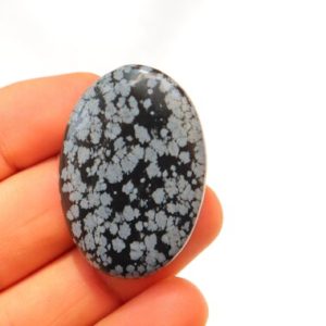 Shop Snowflake Obsidian Cabochons! Snowflake Obsidian Cabochon, Natural Snowflake Obsidian Cabochon, Polished Snowflake Obsidian, Snowflake Obsidian for Jewelry Gems #7059 | Natural genuine stones & crystals in various shapes & sizes. Buy raw cut, tumbled, or polished gemstones for making jewelry or crystal healing energy vibration raising reiki stones. #crystals #gemstones #crystalhealing #crystalsandgemstones #energyhealing #affiliate #ad