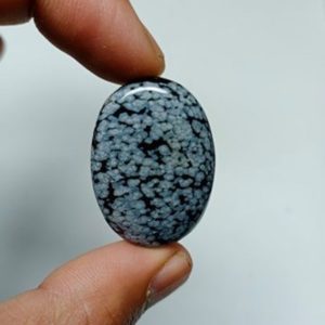 Shop Snowflake Obsidian Cabochons! Amazing Snowflake Obsidian Gemstone, Natural Snowflake Obsidian Cabochon, Loose gemstone For making Jewelry, Handmade, 35x24x6mm 41.00 Carat | Natural genuine stones & crystals in various shapes & sizes. Buy raw cut, tumbled, or polished gemstones for making jewelry or crystal healing energy vibration raising reiki stones. #crystals #gemstones #crystalhealing #crystalsandgemstones #energyhealing #affiliate #ad