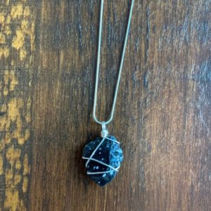 Shop Snowflake Obsidian Pendants! Snowflake Obsidian Pendant with Silver Wrapping and Silver Chain | Natural genuine Snowflake Obsidian pendants. Buy crystal jewelry, handmade handcrafted artisan jewelry for women.  Unique handmade gift ideas. #jewelry #beadedpendants #beadedjewelry #gift #shopping #handmadejewelry #fashion #style #product #pendants #affiliate #ad