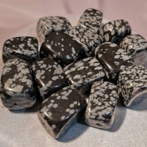 Shop Tumbled Snowflake Obsidian Crystals & Pocket Stones! Snowflake Obsidian Polished Crystal | Natural genuine stones & crystals in various shapes & sizes. Buy raw cut, tumbled, or polished gemstones for making jewelry or crystal healing energy vibration raising reiki stones. #crystals #gemstones #crystalhealing #crystalsandgemstones #energyhealing #affiliate #ad