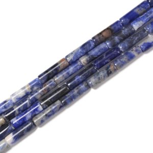Natural Sodalite Cylinder Tube Beads Size 4x13mm 15.5'' Strand | Natural genuine other-shape Sodalite beads for beading and jewelry making.  #jewelry #beads #beadedjewelry #diyjewelry #jewelrymaking #beadstore #beading #affiliate #ad