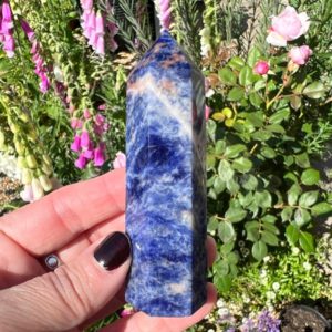 Shop Sodalite Points & Wands! Sodalite Crystal Generator Point – Sodalite A Grade Crystal Tower – Polished Crystal Point – Crystal Healing – Crystal Collection – SD6 | Natural genuine stones & crystals in various shapes & sizes. Buy raw cut, tumbled, or polished gemstones for making jewelry or crystal healing energy vibration raising reiki stones. #crystals #gemstones #crystalhealing #crystalsandgemstones #energyhealing #affiliate #ad