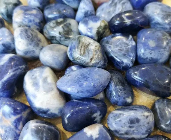 Sodalite Tumbled Stone. A Grade, You Choose The Size You Would Like !! 15-25mm To 20-30mm, Uk Seller.