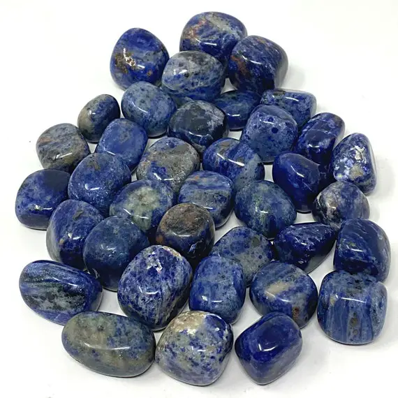 Sodalite Tumbled Stone For Confidence, Discounts, Sodalite Peace Crystal, Third Eye Chakra Stone, Sodalite Pocket Stone.