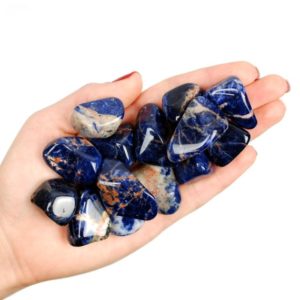 Shop Tumbled Sodalite Crystals & Pocket Stones! Sodalite Tumbled Stone, Sodalite, Tumbled Stones, Blue Sodalite, Stones, Crystals, Rocks, Gifts, Gemstones, Wedding Favors, Zodiac Crystals | Natural genuine stones & crystals in various shapes & sizes. Buy raw cut, tumbled, or polished gemstones for making jewelry or crystal healing energy vibration raising reiki stones. #crystals #gemstones #crystalhealing #crystalsandgemstones #energyhealing #affiliate #ad