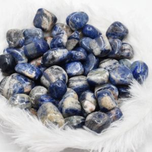 Shop Tumbled Sodalite Crystals & Pocket Stones! Sodalite Tumbled Stones Grade Healing Crystals, Gemstone Natural Tumbled Stones in pack sizes of 4oz, 1/2 lb and 1 lb,Tumbling Crystal Stone | Natural genuine stones & crystals in various shapes & sizes. Buy raw cut, tumbled, or polished gemstones for making jewelry or crystal healing energy vibration raising reiki stones. #crystals #gemstones #crystalhealing #crystalsandgemstones #energyhealing #affiliate #ad