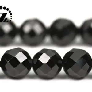 Shop Spinel Faceted Beads! Black Spinel, GradeA, 64 Faces Faceted Round beads, natural, gemstone, diy, jewelry making, 8mm, 15" full strand | Natural genuine faceted Spinel beads for beading and jewelry making.  #jewelry #beads #beadedjewelry #diyjewelry #jewelrymaking #beadstore #beading #affiliate #ad