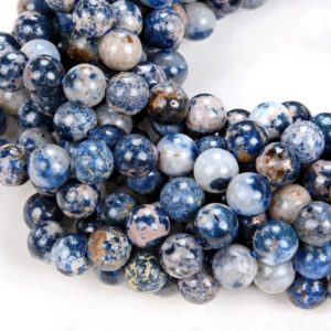 Shop Spinel Round Beads! 6MM Rare Natural Scorzalite Spinel With Muscovite in Pegmatite Cobalt Blue Grade AA Round (D59) | Natural genuine round Spinel beads for beading and jewelry making.  #jewelry #beads #beadedjewelry #diyjewelry #jewelrymaking #beadstore #beading #affiliate #ad