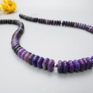Shop Sugilite Necklaces! Fantastic Genuine Sugilite Necklace Su21_3 Untreated Sugiliite Gemstone Beads With Intense Color Sterling Silver Clasp | Natural genuine Sugilite necklaces. Buy crystal jewelry, handmade handcrafted artisan jewelry for women.  Unique handmade gift ideas. #jewelry #beadednecklaces #beadedjewelry #gift #shopping #handmadejewelry #fashion #style #product #necklaces #affiliate #ad