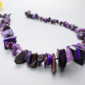 Shop Sugilite Necklaces! Fantastic genuine Sugilite necklace SU21_5 untreated Sugiliite gemstone beads with intense color Sterling Silver clasp | Natural genuine Sugilite necklaces. Buy crystal jewelry, handmade handcrafted artisan jewelry for women.  Unique handmade gift ideas. #jewelry #beadednecklaces #beadedjewelry #gift #shopping #handmadejewelry #fashion #style #product #necklaces #affiliate #ad