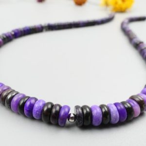 Shop Sugilite Necklaces! Fantastic Genuine Sugilite Necklace Su21_6 Untreated Sugiliite Gemstone Beads With Intense Color Sterling Silver Clasp | Natural genuine Sugilite necklaces. Buy crystal jewelry, handmade handcrafted artisan jewelry for women.  Unique handmade gift ideas. #jewelry #beadednecklaces #beadedjewelry #gift #shopping #handmadejewelry #fashion #style #product #necklaces #affiliate #ad