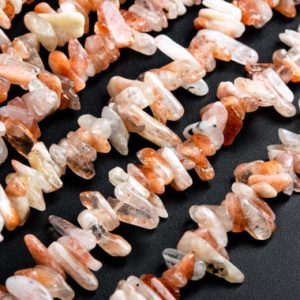 Shop Sunstone Chip & Nugget Beads! Genuine Natural Sunstone Gemstone Beads 12-24×3-5MM Multicolor Stick Pebble Chip A Quality Loose Beads (119118) | Natural genuine chip Sunstone beads for beading and jewelry making.  #jewelry #beads #beadedjewelry #diyjewelry #jewelrymaking #beadstore #beading #affiliate #ad