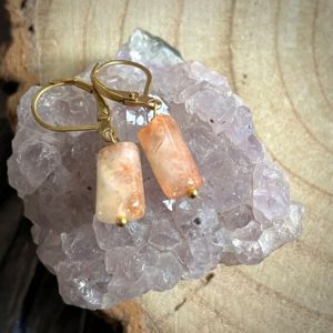 Shop Sunstone Earrings! sunstone earrings minimalist natural stone crystal healing positivity happiness energy | Natural genuine Sunstone earrings. Buy crystal jewelry, handmade handcrafted artisan jewelry for women.  Unique handmade gift ideas. #jewelry #beadedearrings #beadedjewelry #gift #shopping #handmadejewelry #fashion #style #product #earrings #affiliate #ad