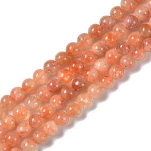 Shop Sunstone Beads! Sunstone Lepidocrocite Smooth Round Beads 4mm 5mm 6mm 8mm 10mm 12mm 15.5" Strand | Natural genuine beads Sunstone beads for beading and jewelry making.  #jewelry #beads #beadedjewelry #diyjewelry #jewelrymaking #beadstore #beading #affiliate #ad