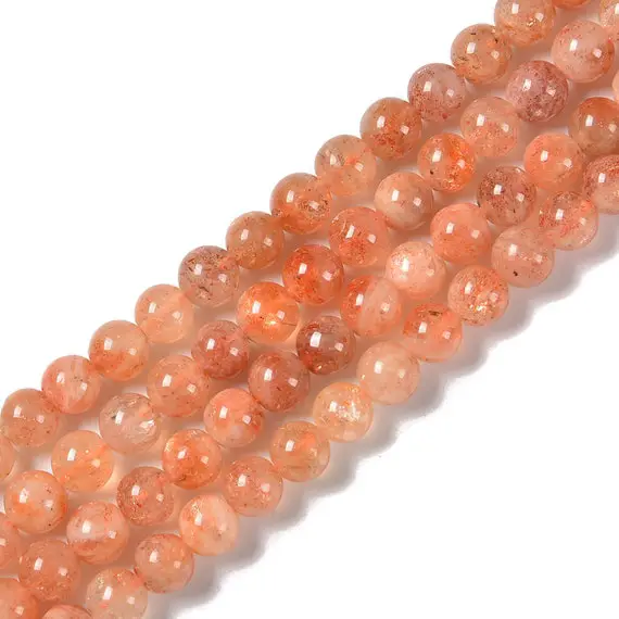 Sunstone Lepidocrocite Smooth Round Beads 4mm 5mm 6mm 8mm 10mm 12mm 15.5" Strand