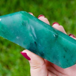 Shop Jade Points & Wands! Swaziland Jade Double Terminated Wand | Heart Chakra | Grounding Stone | Natural genuine stones & crystals in various shapes & sizes. Buy raw cut, tumbled, or polished gemstones for making jewelry or crystal healing energy vibration raising reiki stones. #crystals #gemstones #crystalhealing #crystalsandgemstones #energyhealing #affiliate #ad