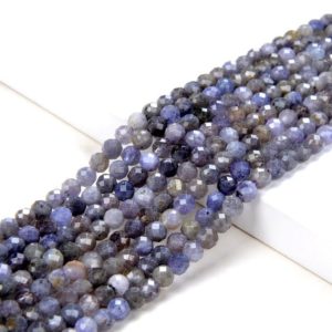 Shop Tanzanite Faceted Beads! Natural Tanzanite Gemstone Grade A Micro Faceted Round 3MM 4MM Loose Beads (P45) | Natural genuine faceted Tanzanite beads for beading and jewelry making.  #jewelry #beads #beadedjewelry #diyjewelry #jewelrymaking #beadstore #beading #affiliate #ad