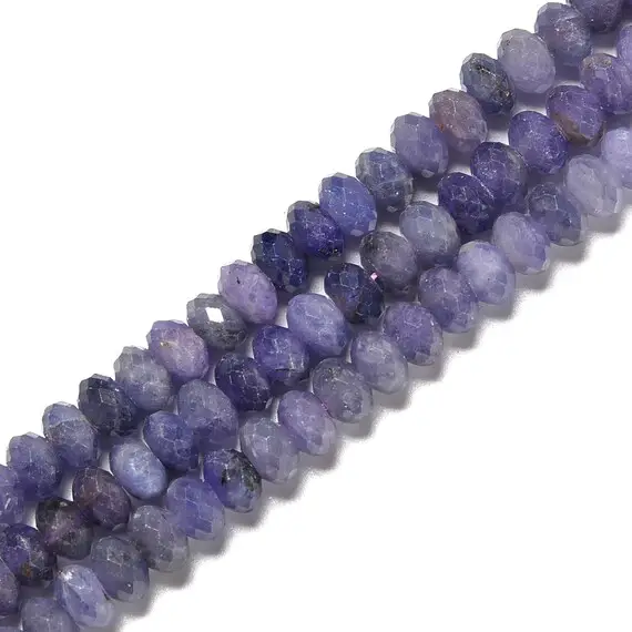 Nice Genuine Tanzanite Faceted Rondelle Beads Size 3x5mm - 5x8mm 15.5'' Strand