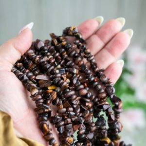 Shop Tiger Eye Chip & Nugget Beads! 30" Natural Red Tigers Eye Crystal Chip Beads 6mm – 8mm – Double Length Strand Gemstone Beads | Natural genuine chip Tiger Eye beads for beading and jewelry making.  #jewelry #beads #beadedjewelry #diyjewelry #jewelrymaking #beadstore #beading #affiliate #ad