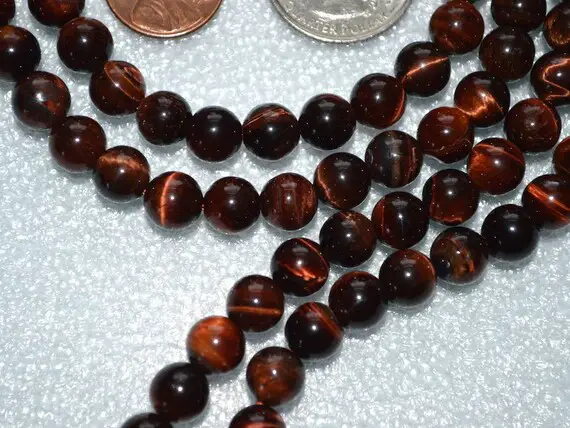 Red Tiger Eye Handmade Mala Beads Necklace - Energized Karma Nirvana Meditation 8 Mm 108 Prayer Beads For Awakening Chakra Kundalini