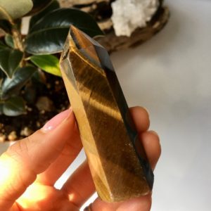 Shop Tiger Eye Points & Wands! Tiger eye Point, Tiger eye | Natural genuine stones & crystals in various shapes & sizes. Buy raw cut, tumbled, or polished gemstones for making jewelry or crystal healing energy vibration raising reiki stones. #crystals #gemstones #crystalhealing #crystalsandgemstones #energyhealing #affiliate #ad