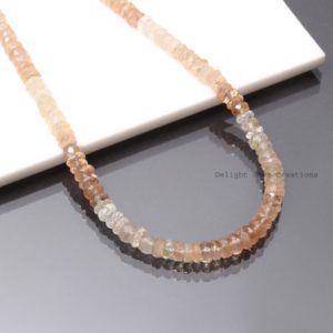 Shop Topaz Necklaces! Natural Shaded Imperial Topaz Beaded Necklace-7mm Faceted Rondell Gemstone necklace-Crystal necklace-Halloween Jewelry-925 Lobster Clasp | Natural genuine Topaz necklaces. Buy crystal jewelry, handmade handcrafted artisan jewelry for women.  Unique handmade gift ideas. #jewelry #beadednecklaces #beadedjewelry #gift #shopping #handmadejewelry #fashion #style #product #necklaces #affiliate #ad