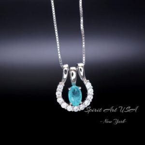 Shop Tourmaline Necklaces! Tiny Horse shoe Paraiba Tourmaline Necklace | Natural genuine Tourmaline necklaces. Buy crystal jewelry, handmade handcrafted artisan jewelry for women.  Unique handmade gift ideas. #jewelry #beadednecklaces #beadedjewelry #gift #shopping #handmadejewelry #fashion #style #product #necklaces #affiliate #ad