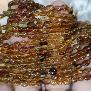 Shop Tourmaline Bead Shapes! 14 Inches Strand, Natural Yellow Tourmaline Smooth Oval Shaped Beads.Size 5-6mm | Natural genuine other-shape Tourmaline beads for beading and jewelry making.  #jewelry #beads #beadedjewelry #diyjewelry #jewelrymaking #beadstore #beading #affiliate #ad
