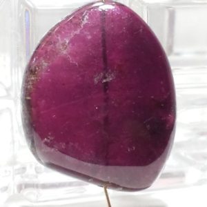 Shop Tourmaline Bead Shapes! Natural Deep Pink/Purple 155ct African Rubellite Tourmaline Smooth Freeform Slice Bead 39.9mm x 33.1mm x 12.1mm Smooth Polished Pendant Bead | Natural genuine other-shape Tourmaline beads for beading and jewelry making.  #jewelry #beads #beadedjewelry #diyjewelry #jewelrymaking #beadstore #beading #affiliate #ad